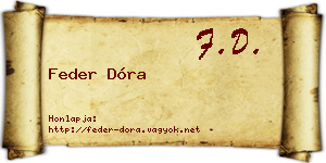 Feder Dóra névjegykártya