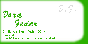 dora feder business card