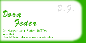 dora feder business card